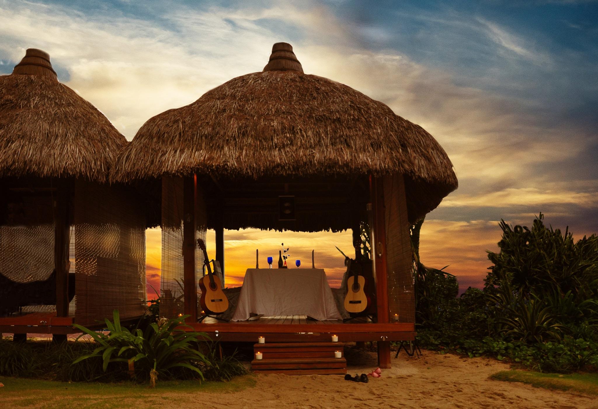 Hard Rock Hotel Penang Batu Feringgi Exteriér fotografie Sunset at the Balesin Island Club